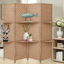 Load image into Gallery viewer, Panel Folding Room Divider Privacy Separator Screen with Shelf