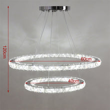 Load image into Gallery viewer, White LED Chandelier Lamp Wire Pendant Crystal Ceiling Lights