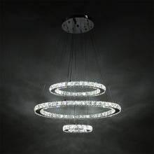 Load image into Gallery viewer, White LED Chandelier Lamp Wire Pendant Crystal Ceiling Lights