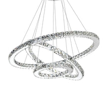 Load image into Gallery viewer, White LED Chandelier Lamp Wire Pendant Crystal Ceiling Lights