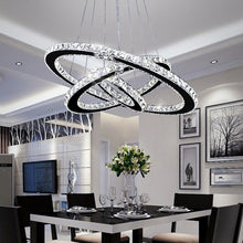 Load image into Gallery viewer, White LED Chandelier Lamp Wire Pendant Crystal Ceiling Lights