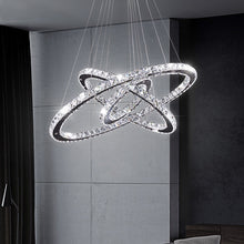Load image into Gallery viewer, White LED Chandelier Lamp Wire Pendant Crystal Ceiling Lights