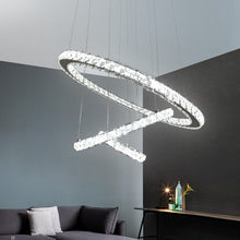 Load image into Gallery viewer, White LED Chandelier Lamp Wire Pendant Crystal Ceiling Lights