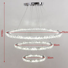 Load image into Gallery viewer, White LED Chandelier Lamp Wire Pendant Crystal Ceiling Lights