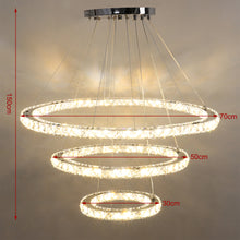 Load image into Gallery viewer, Dimming LED Chandelier Lamp Wire Pendant Crystal Ceiling Lights