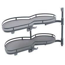 Load image into Gallery viewer, 2 Tier Corner Pull Out Shelving Unit Kitchen Storage Cabinet Tray