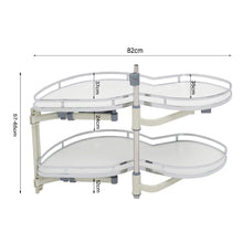 Load image into Gallery viewer, 2 Tier Corner Pull Out Shelving Unit Kitchen Storage Cabinet Tray