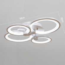 Load image into Gallery viewer, 4-Light Modern Circular LED Semi Flush Ceiling Light for Nordic Decor