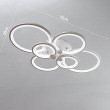 Load image into Gallery viewer, 6-Light Modern Circular LED Semi Flush Ceiling Light for Nordic Decor