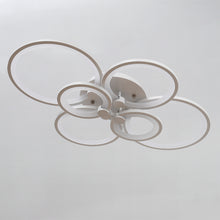 Load image into Gallery viewer, 6-Light Modern Circular LED Semi Flush Ceiling Light for Nordic Decor