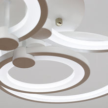 Load image into Gallery viewer, 6-Light Modern Circular LED Semi Flush Ceiling Light for Nordic Decor
