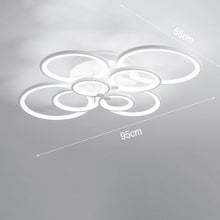Load image into Gallery viewer, 8-Light Modern Circular LED Semi Flush Ceiling Light for Nordic Decor