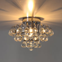 Load image into Gallery viewer, 3 Tiered Semi-Flush Mount Crystal Ceiling Light