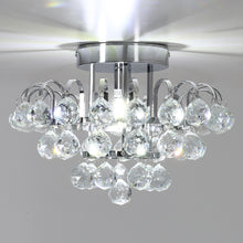 Load image into Gallery viewer, 3 Tiered Semi-Flush Mount Crystal Ceiling Light