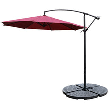 Load image into Gallery viewer, 3M Banana Parasol Patio Umbrella Sun Shade Shelter with Fan-shaped Base