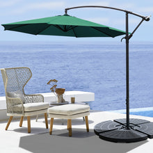 Load image into Gallery viewer, 3M Banana Parasol Patio Umbrella Sun Shade Shelter with Fan-shaped Base