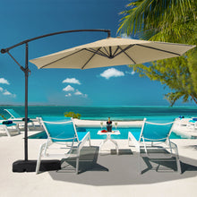Load image into Gallery viewer, Garden 3M Banana Parasol Cantilever Hanging Sun Shade Umbrella Shelter with Base