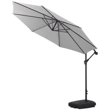 Load image into Gallery viewer, 3M light grey Sun Parasol Hanging Banana Umbrella