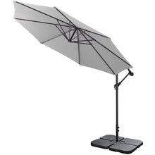 Load image into Gallery viewer, 3M light grey Sun Parasol Hanging Banana Umbrella