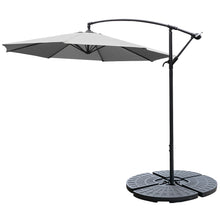 Load image into Gallery viewer, 3M Banana Parasol Patio Umbrella Sun Shade Shelter with Fan-shaped Base