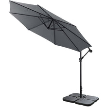 Load image into Gallery viewer, 3M Dark grey Sun Parasol Hanging Banana Umbrella