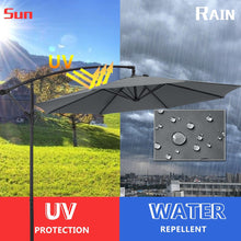 Load image into Gallery viewer, 3M Dark grey Sun Parasol Hanging Banana Umbrella
