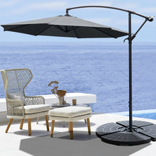 Load image into Gallery viewer, 3M Banana Parasol Patio Umbrella Sun Shade Shelter with Fan-shaped Base