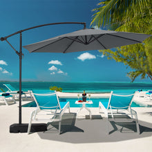 Load image into Gallery viewer, Garden 3M Banana Parasol Cantilever Hanging Sun Shade Umbrella Shelter with Base