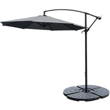 Load image into Gallery viewer, 3M Banana Parasol Patio Umbrella Sun Shade Shelter with Fan-shaped Base