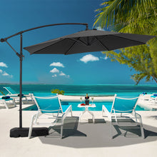Load image into Gallery viewer, Garden 3M Banana Parasol Cantilever Hanging Sun Shade Umbrella Shelter with Base