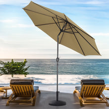 Load image into Gallery viewer, 3M Parasol Umbrella Patio Sun Shade Crank Tilt with Round Base