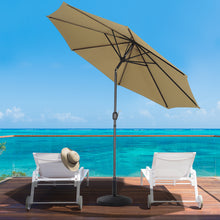 Load image into Gallery viewer, 3M Parasol Umbrella Patio Sun Shade Crank Tilt with Round Base
