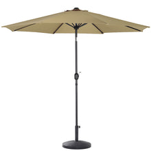 Load image into Gallery viewer, 3M Parasol Umbrella Patio Sun Shade Crank Tilt with Round Base