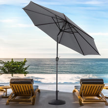 Load image into Gallery viewer, 3M Parasol Umbrella Patio Sun Shade Crank Tilt with Round Base