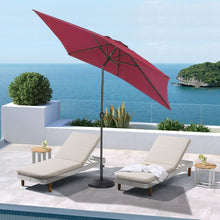 Load image into Gallery viewer, 2x3M Parasol Umbrella Patio Sun Shade Crank Tilt with Round Base