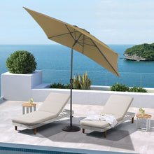 Load image into Gallery viewer, 2x3M Parasol Umbrella Patio Sun Shade Crank Tilt with Round Base