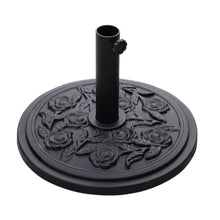 Load image into Gallery viewer, Vintage Cement Freestanding Parasol Base with Floral Pattern