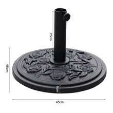 Load image into Gallery viewer, Vintage Cement Freestanding Parasol Base with Floral Pattern