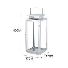 Load image into Gallery viewer, Stainless Steel & Glass Lanterns Candle Holder Indoor Lanterns