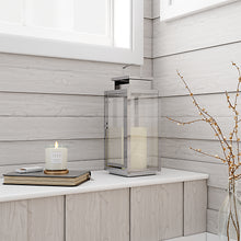 Load image into Gallery viewer, Stainless Steel & Glass Lanterns Candle Holder Indoor Lanterns