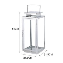 Load image into Gallery viewer, Stainless Steel & Glass Lanterns Candle Holder Indoor Lanterns