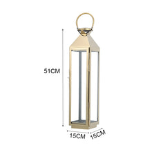 Load image into Gallery viewer, Gold Vintage Candle Lanterns Holder Garden Hanging Lantern