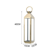 Load image into Gallery viewer, Gold Vintage Candle Lanterns Holder Garden Hanging Lantern