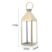 Load image into Gallery viewer, Gold Vintage Candle Lanterns Holder Garden Hanging Lantern
