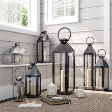 Load image into Gallery viewer, Black Vintage Candle Lanterns Holder Garden Hanging Lantern