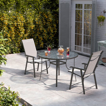 Load image into Gallery viewer, Garden Dining Sets with Glass Table and 2Pcs Chairs, LG0536LG0541