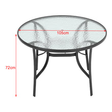 Load image into Gallery viewer, Garden Ripple Round Table With Umbrella Hole with 4 Stacking Chairs