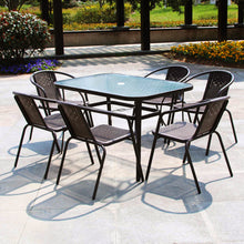 Load image into Gallery viewer, Garden Ripple Rectangular Table With Umbrella Hole