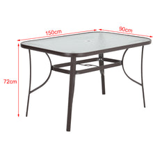 Load image into Gallery viewer, Garden Ripple Rectangular Table With Umbrella Hole