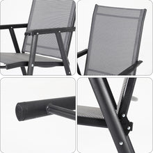 Load image into Gallery viewer, Outdoor Garden Dining Sets with Metal Table and 4Pcs Foldable Chairs, LG0817LG0542